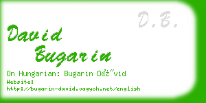 david bugarin business card